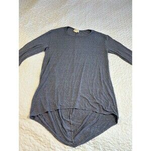 Enough about me blue flowy crop sleeve blouse size large